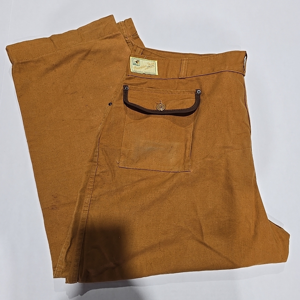 Vintabe American Field Sportswear Canvas Duck Hunting Shooting Pants Mens 46x30